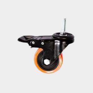 RUEDA GIRATORIA CON FRENO, M12