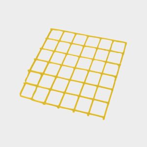 MALLA CUADRICULADA RECUBIERTA PVC AMARILLA 1"